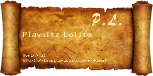 Plavsitz Lolita névjegykártya